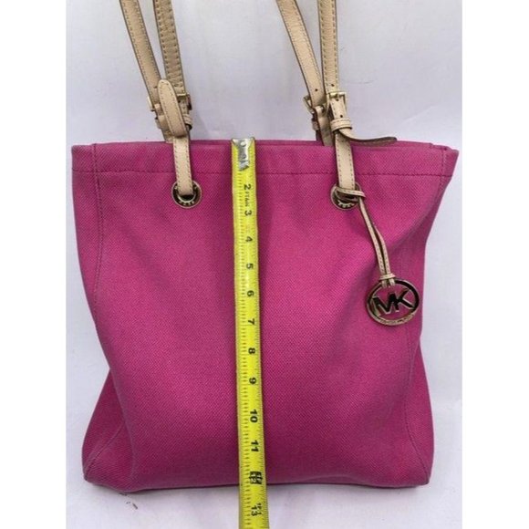 michael kors shopping xl fabric pink canvas tote - Picture 3 of 8